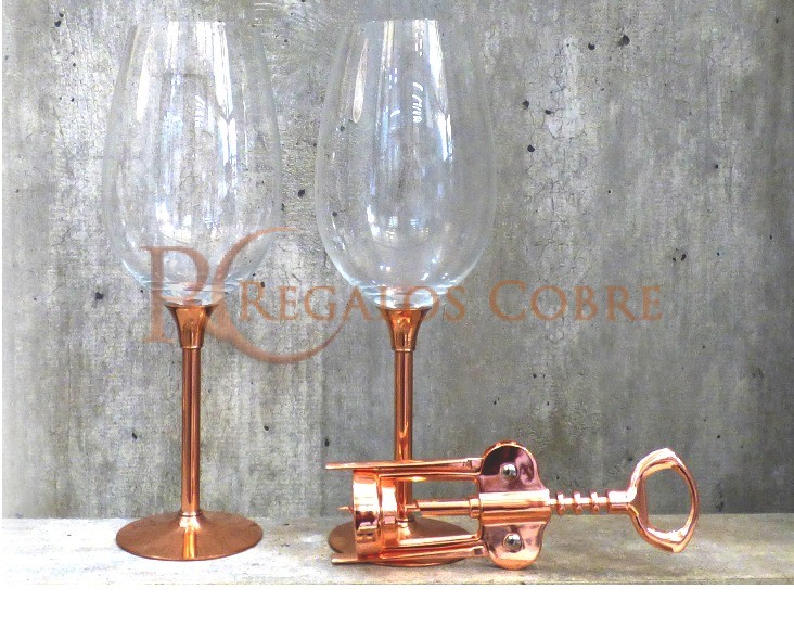 Copas cobre cristal - REGALOS COBRE